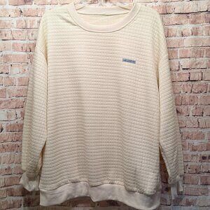 Gallantry Oversized Sweatshirt 100% Polyester Long Sleeve Waffle Knit Size L